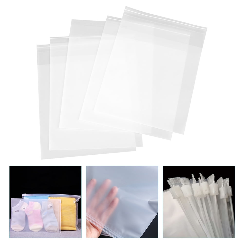 SOPOTUTU Frosted Transparent Clothes Storage Bags 50Pcs for Travel and Packing