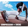 thumbnail image 3 of SOMER 3 Pairs Socks for Women & Men Knee High Socks is Best Support for Running, Travel and Cycling White, 3 of 7