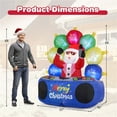 thumbnail image 4 of imerelez 6ft Xmas Inflatable DJ Santa - RGB LED Orbs Music Mute Mode Stakes/Ropes Quick Setup Outdoor Party Decor, 4 of 7