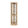 thumbnail image 4 of S-Home Curio Cabinet, Lighted Corner Glass, Adjustable Shelves, 70 x 16 x 15.31 Inches, 4 of 15