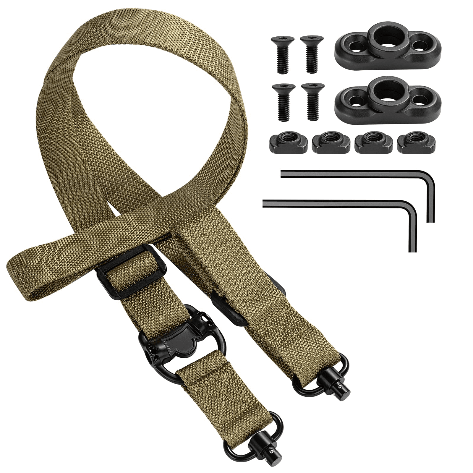 EZshoot Paracord Sling 1.25" Wide Tubular bing 2 Point Vickers Sling