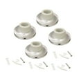 thumbnail image 1 of QCAA Heavy Solid Metal Wall Mount Concave Door Stop, Wall Protector, 2-1/2" Diameter, Satin Chrome, Made in Taiwan, 4 Pack, 1 of 2