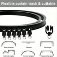 thumbnail image 4 of Flexible Bendable Curtain Track, Ceiling Wall Mounted, Black Curved Heavy Duty RV Sliding Curtain Track 3, 4 of 6