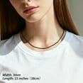 thumbnail image 4 of FindChic Choker for Women Black Snake Herringbone Chain Necklace Birthday Mothers Day Jewelry Gifts Her Mom Wife Lady Female Adults Age Ideas, 3mm/15inch, 4 of 9