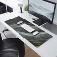 thumbnail image 2 of Black Base with Gold and White Marble LinesLine Theme&nbsp;mousepad Gamingwaterproofno Slip&nbsp;for Office Home Work GamingmousepadsRubber Base Mousepad with Stitched Edges 31.5x11.8inches, 2 of 7