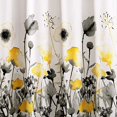 thumbnail image 3 of Lush Decor, Jaune et Gris Zuri Flore Douche Rideau-Tissu Aquarelle Motif Imprimé Floral, 72 "x 72", 3 of 5