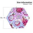 thumbnail image 2 of Yiaed Dragon Fruit Print Leather Coasters for Drinks - Cup Coasters Coffee Table Kitchen Table Bar, Home & Office Gifts Handmade Drink Coasters-Hexagon, 2 of 6