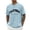 Light Blue, variant on Mens Oversized T Shirt Quarter Sleeve Big & Tall Beach Vacation Short Sleeve Shirts Snug Fit Printing Round Neck Summer Casual Outdoor Basic Activewear