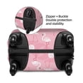 thumbnail image 4 of Easygdp Pink Flamingos and Flowers Print Elastic and Washable Suitcase Protective Cover with Hidden Zipper Fits 18-32 inch Luggage -X-Large, 4 of 9