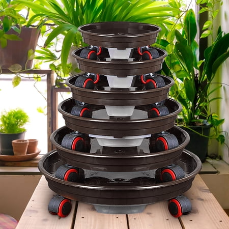Flower Plate Cushion Base Thickened Mobile Tray With Universal Wheels