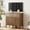 Brown, variant on WAMPAT 31.5" Fluted TV Stand TVs up to 35", 2 in 1 Modern Entertainment Center with 2 Drawers & Doors, Wood Media TV Consoles Table with Charging Sation for Living Room, Oak