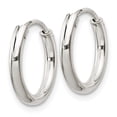 thumbnail image 3 of Auriga Fine Jewelry 925 Sterling Silver 2mm Hoop Earrings for Women, 3 of 5