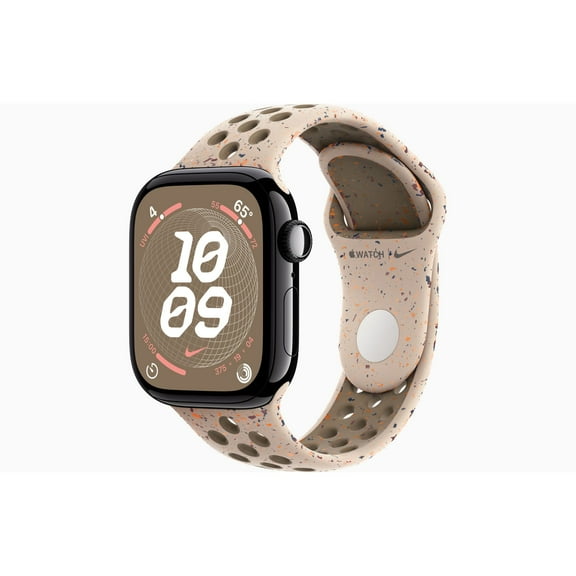 Restored Apple Watch Series 10 GPS 46MM Jet Black Aluminum Case with Desert Stone Nike Sport Band, 1, 1, 1