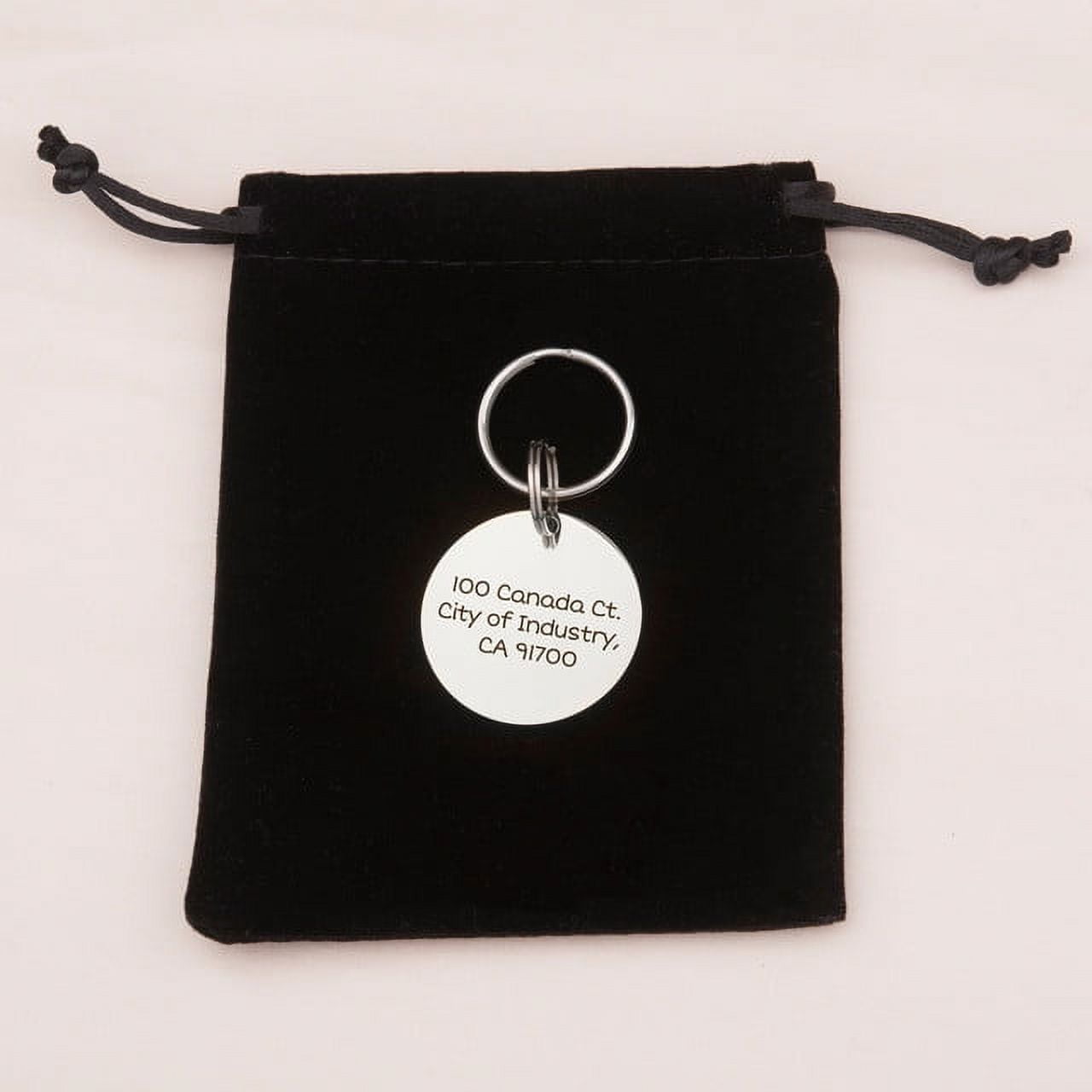 Anavia Stainless Steel Double Sided Round Name and Phone Number Engraved Dog & Cat ID Tag, Multi-color, L