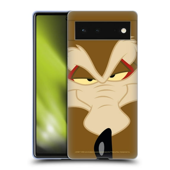 Head Case Designs Officially Licensed Looney Tunes Full Face Wile E. Coyote Soft Gel Case Compatible with Google Pixel 6