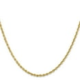 thumbnail image 3 of 14K Yellow Gold 2.5mm Diamond Cut Quadruple Rope Chain Female Adult Necklace 24", 3 of 5