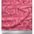 thumbnail image 1 of Soimoi Polyester Crepe Fabric Stripe,Leaves & Hen Block Decor Fabric Printed Yard 42 Inch Wide, 1 of 1