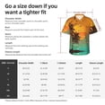 thumbnail image 6 of Summer Travel Silhouette of Beach Sunset Mens Hawaiian Shirt Short Sleeve Casual Button Up Tropical Summer Beach Shirt, 6 of 9