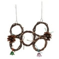 thumbnail image 1 of Bird Rope Climbing Net, Bird Cage  Circle Ring Toy Durable Hand Woven Chewing  For Cockatoo For Parakeet 5 Rings,6 Rings, 1 of 8