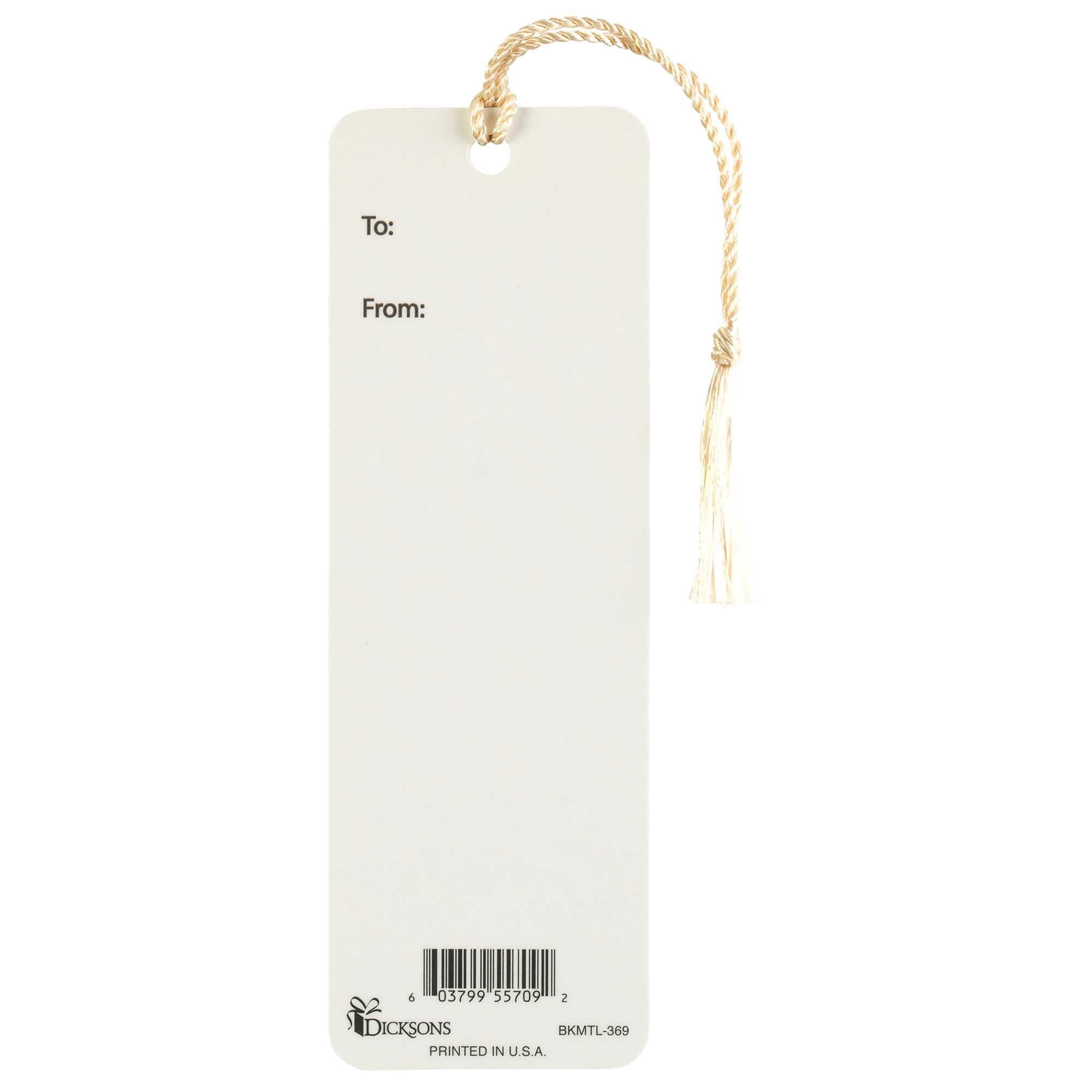 Dicksons Even If Equals Faith Tan 6 x 2 Inch Keepsake Tassels Bookmarks Pack of 12