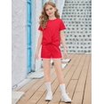 thumbnail image 7 of Arshiner Girls Clothing Sets Twist Front Top and Shorts 2 Piece Outfits Activewear Tracksuit, 7 of 7