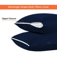 thumbnail image 4 of HNB Store Body Pillow cases 600TC Egyptian Cotton Pillow Case | Zipper Body Pillowcase 20x60" inch | 1 Pieces Pillow Case | Navy Blue, 4 of 7