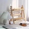 thumbnail image 4 of Wooden Storage Rack, 2-Layer Desktop Storage Rack, Ladder-Shaped Desk Display Rack, Desktop  Storage Rack, 4 of 7