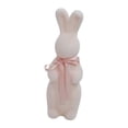 thumbnail image 2 of Figura de conejo de Pascua flocada, decorativa y creativa, adorno de conejo Rosa claro, 2 of 9