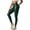 Green, variant on Tosmy Leggings For Women Pocket Pu Leather Pants Waist Compression Body Sculpting High Waist Yoga Pants Classic