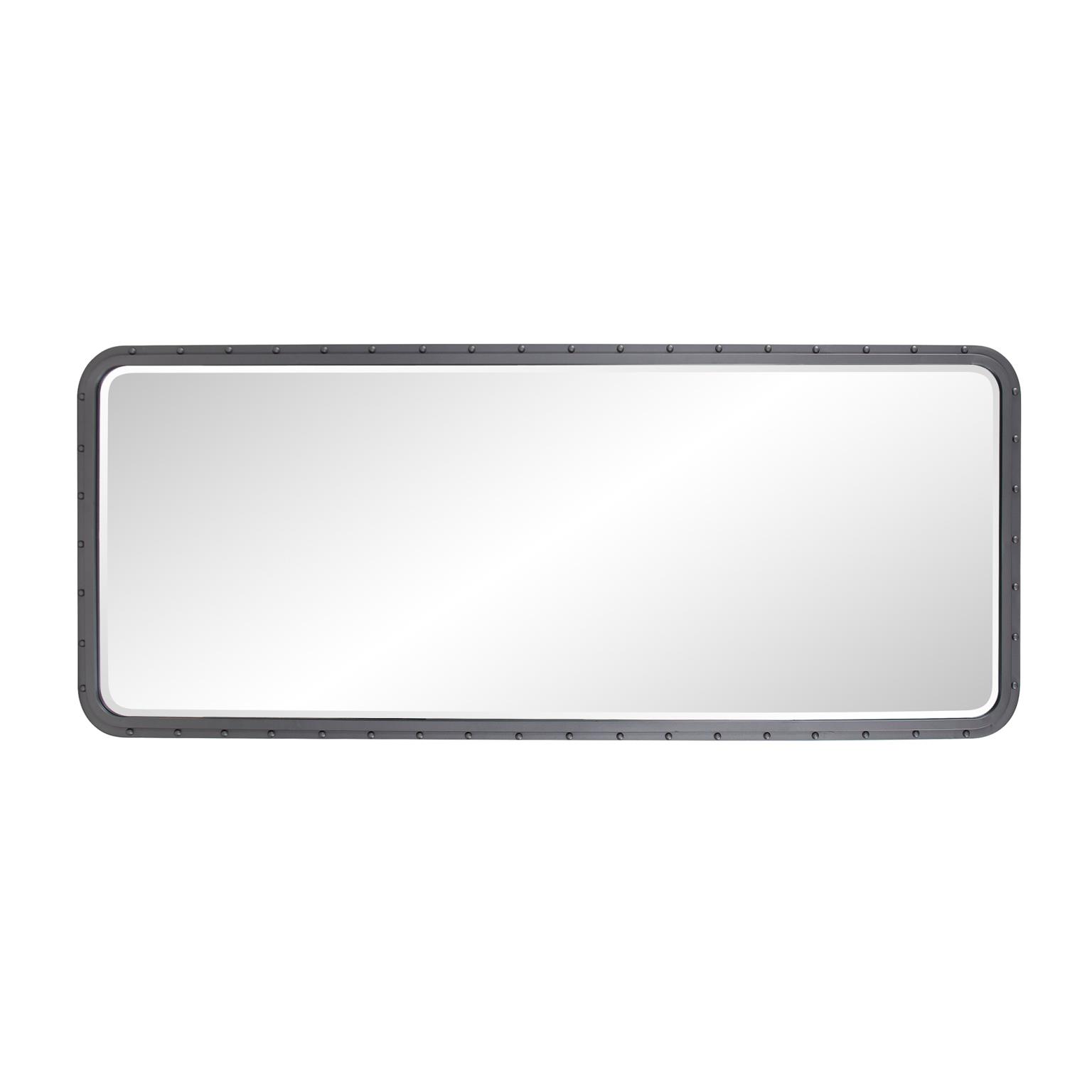 Tyler Dillon Metal Framed Industrial Mirror with Rivet Details