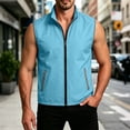 thumbnail image 5 of Thousandth Men's Lightweight Zip Up Outdoor Vest Sleeveless Windproof Golf Tops Travel Outerwear Gilet with Reflective Trim, 5 of 8