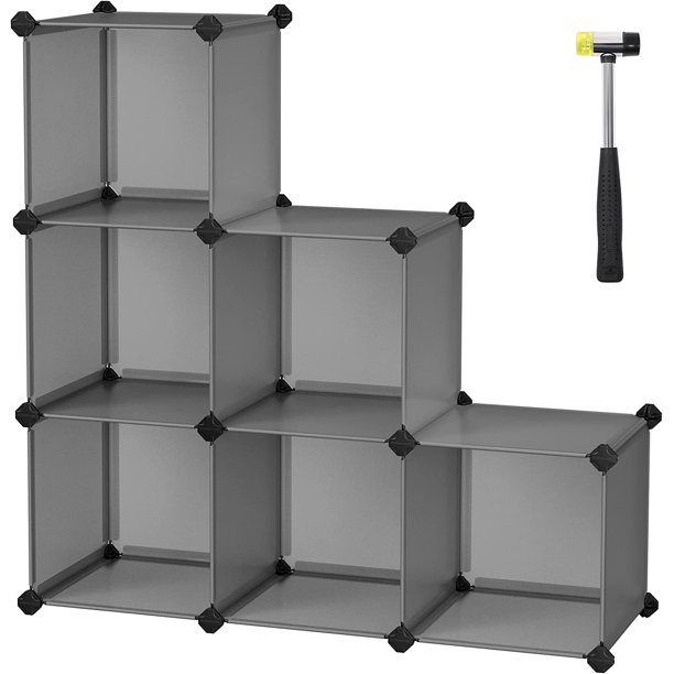 SONGMICS DIY 6 Cube Storage Organizer Cubbie Storage Modular Bookshelf