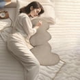 thumbnail image 2 of Pillow Covers 40x37 Pregnancy Pillow For Sleeping Body Maternity Pillow Supports Back Legs Abdomen Hips For Pregnant Women 39 Inch Pregnancy Pillow For Women Gray, 2 of 7