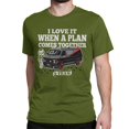 thumbnail image 1 of Camisetas "Me encanta cuando un plan se concreta", camisetas de algodón para hombre y mujer, camisetas de cuello redondo, camisetas de manga corta, regalo, 1 of 7
