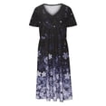 thumbnail image 1 of Jusqu'à 65 % de Réduction! Robes de Mode d'Été pour Femmes 2024 Grande Taille Décontractée Imprimée avec Poche Robe à Manches Courtes Col en V, 1 of 6