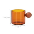 thumbnail image 3 of CIMAXIC Party 1Pc Water Mugs Glass Drinking Cup Coffee Juice Storage Container for Party,2.17"X2.17"X2.17", 3 of 4