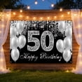 thumbnail image 4 of 50th Birthday Banner Background 50th Birthday For Both And 50th Birthday Party Patio Sign () 50th Birthday Photo And Decorations. Flags_ Banners & Accessories, 4 of 7