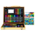 thumbnail image 2 of Art 101 Budding Artist 78 Piece Creative Colorable Wood Art Set, Colored Pencils, Watercolors, Markers, & Crayons, 2 of 9