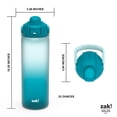 thumbnail image 6 of Zak Designs Soft Paint 32oz Durable Plastic Liberty Straw Water Bottle (Ombre Blue), 6 of 10