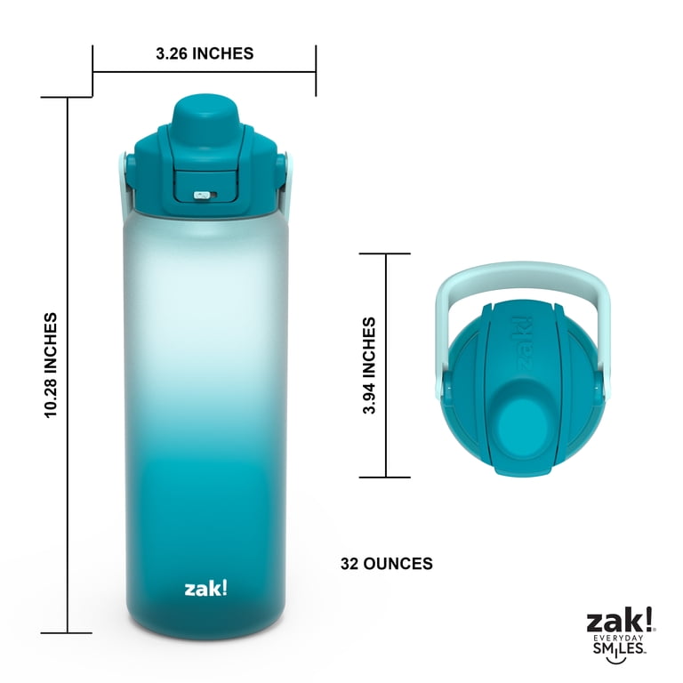 Zak Designs 32oz Ombre Blue Plastic Water Bottle photo 5