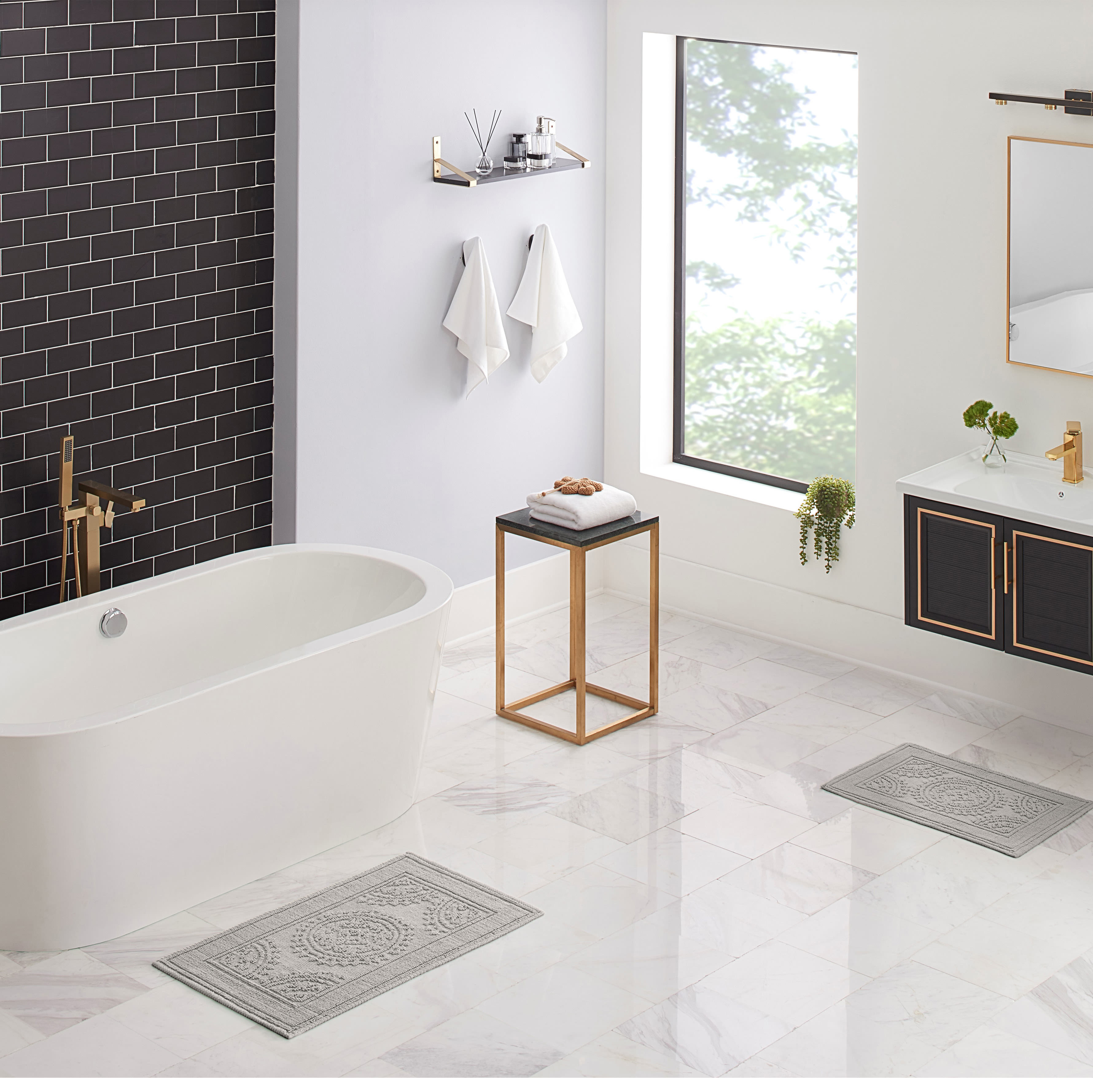 Taupe Grey, Medallion, 2-Piece Bath Rug Set, Jean Pierre