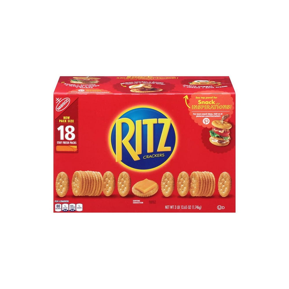 Product Of Nabisco RITZ Original Crackers 18 Pk., 61.65 oz. Walmart
