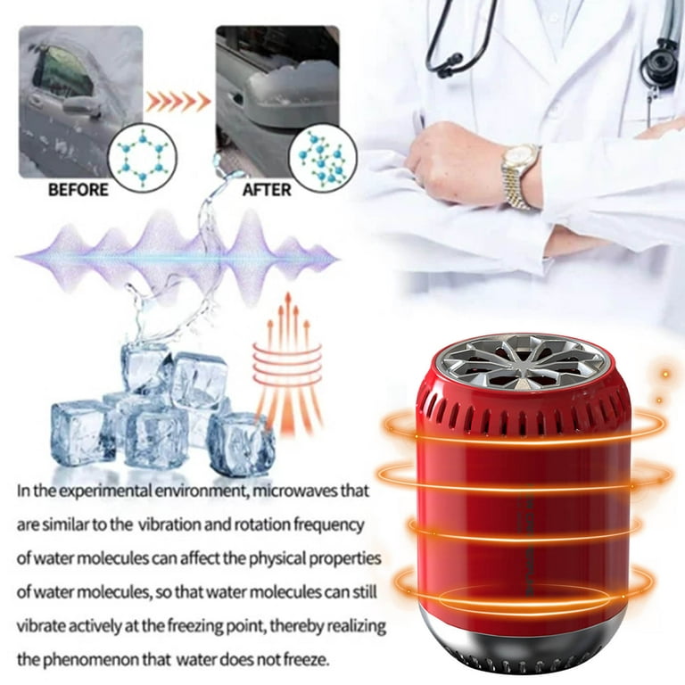 Portable Vehicle-Mounted Microwave Molecular Deicer, Portable Diffuser for  Aromatherapy Cup, Molecular Interference Antifreeze for Snow Clearing,  Vehicle Microwave Defroster Instrument 