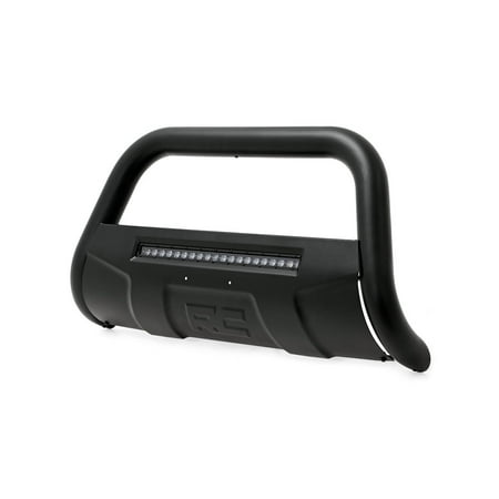 07 Chevrolet Silverado 1500 Light - Rough Country - B-C4071 - Black Bull Bar w/ Integrated Black Series 20-inch LED Light Bar for Chevrolet: 07-13 Avalanche 1500 4WD/2WD, 07-18 Silverado 1500 4WD/2WD, 07-17 Suburban 1500 4WD/2WD, 07-...