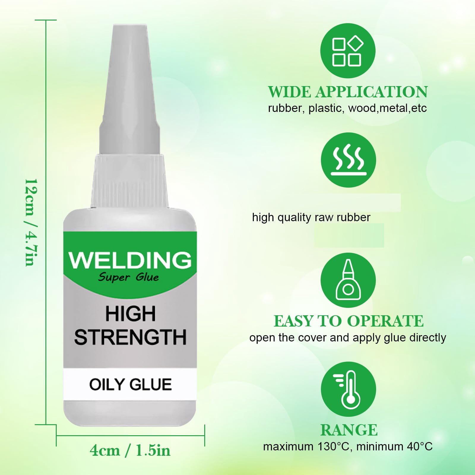 Welding High-Strength Oily Glue Universal Super Glue for Metal, Plastic, Wood, Ceramics, Leather, Glass(2 PCS)