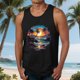 thumbnail image 2 of Casual Tops de Verano de la Moda de los Hombres sin Mangas Impreso Cuello Redondo, Camisa Ligera Y Cómoda para Diario, 2 of 5