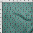 thumbnail image 3 of oneOone Silk Tabby Fabric Leaves & Floral Block Print Fabric By Yard 42 Inch Wide, 3 of 4