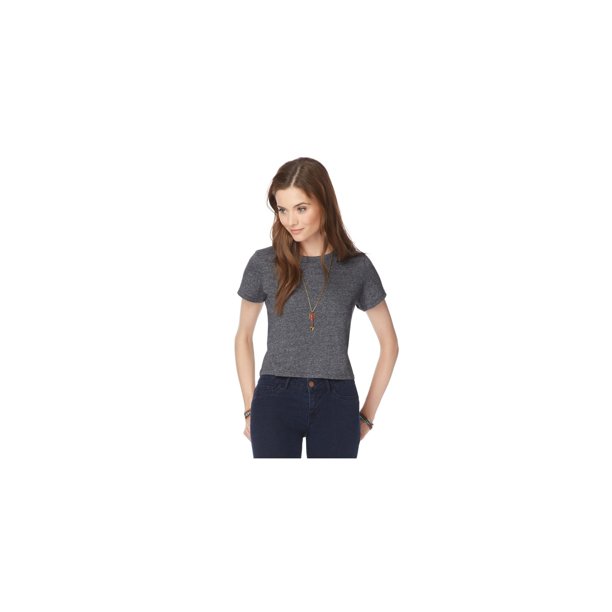 Aeropostale - Camiseta básica para mujer, color negro, extragrande