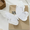 thumbnail image 4 of Sparkling Butterfly Christmas Tree Clip, White Floral Decor with Metal Clip, Reusable Festival Wedding Home Decoration,Vsgery, 4 of 8