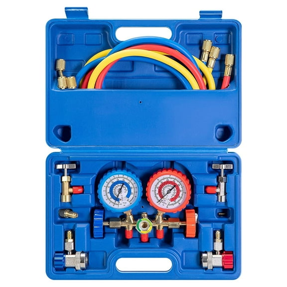 SPECSTAR 3 Way AC Diagnostic Manifold Gauge Set with 5FT Hose for R134a R12 R22 R502 Refrigerant